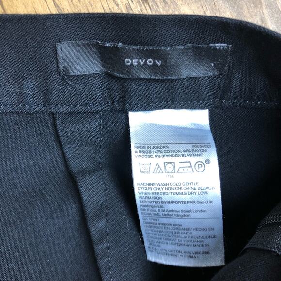 Banana Republic Women Pants Black Devon Ankle Side Zip Pull on Stretch 8 - Picture 10 of 11